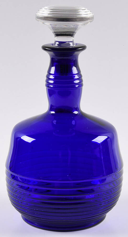 Tally Ho Cobalt (Stem 1402) Decanter & Stopper by Cambridge-1