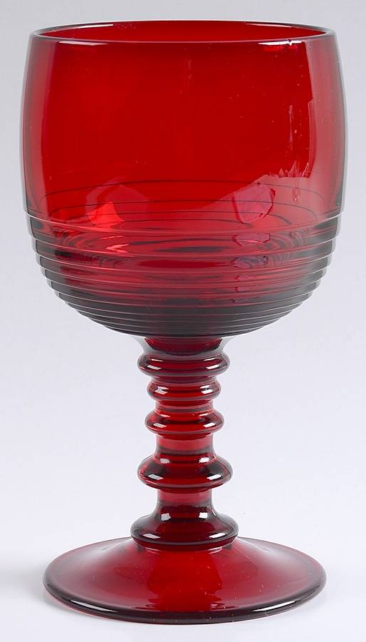 Tally Ho Ruby (Stem 1402) Tall Water Goblet by Cambridge-1