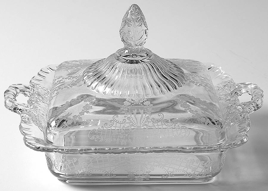 Valencia Clear (Stem 3500) Honey Dish & Lid by Cambridge-1
