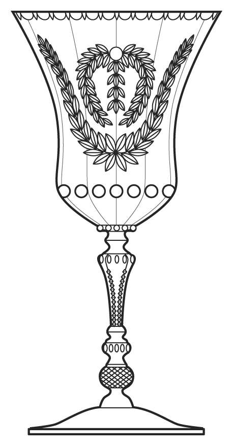 Victory Wreath Water Goblet by Cambridge-1
