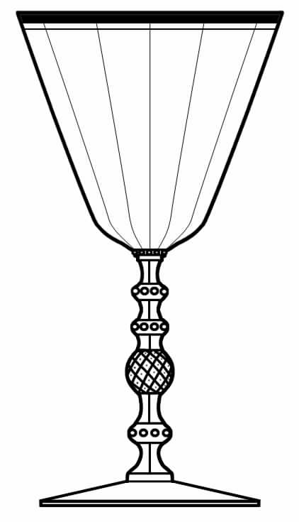 3122 Platinum Water Goblet by Cambridge-1