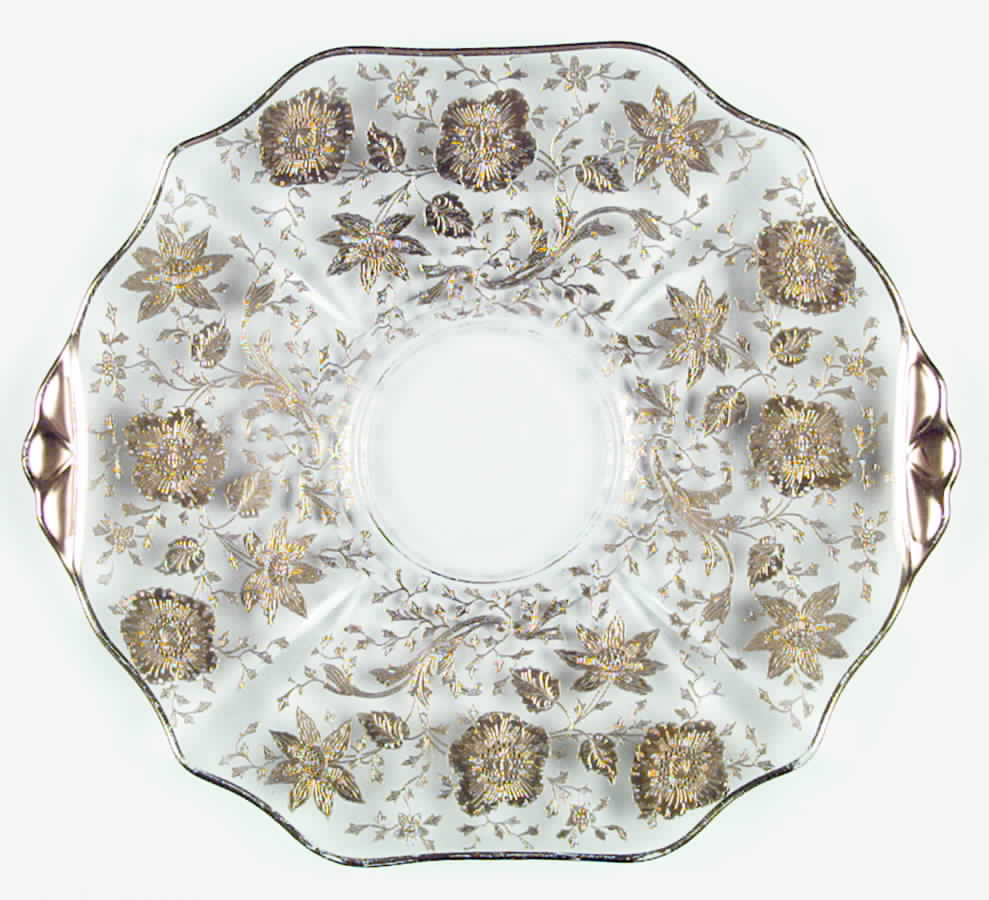 Wildflower (Stem 3121, Gold Encrusted) Cheese & Cracker Plate by Cambridge-1
