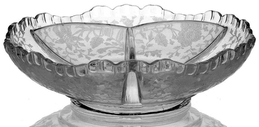 Wildflower Clear 6" Round 3 Part Relish by Cambridge-1