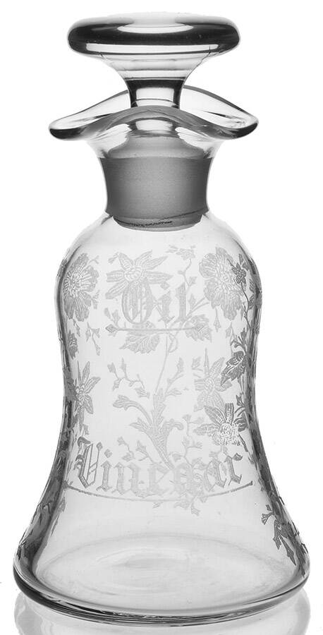 Wildflower Clear Salad Dressing Bottle & Stopper by Cambridge-1