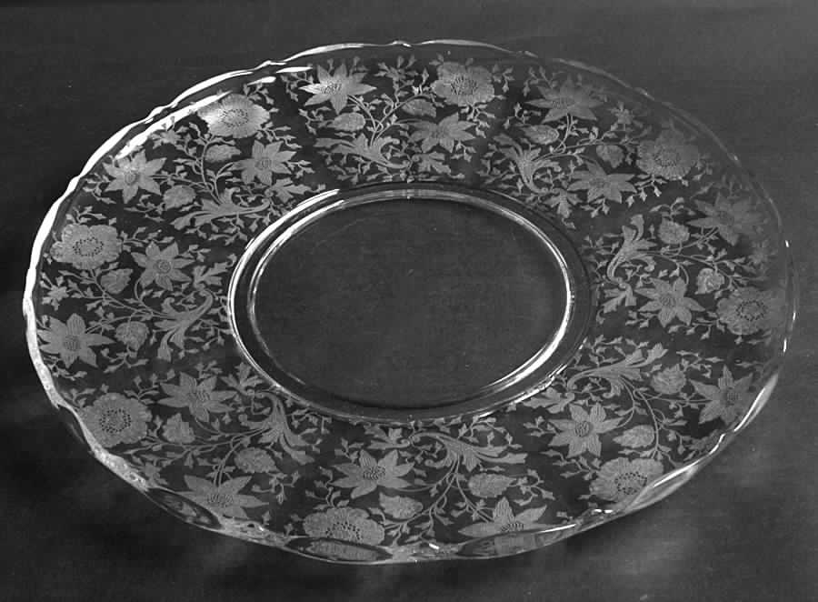 Wildflower Clear Large Rolled Edge Torte Plate by Cambridge-1