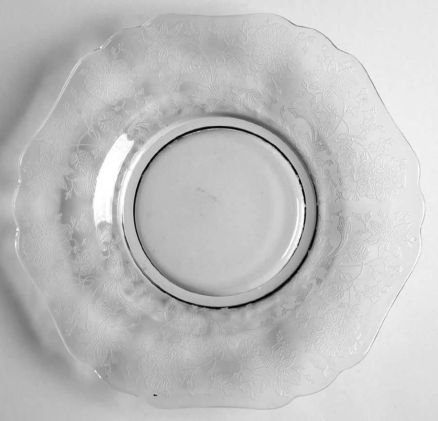 Wildflower Clear Bread & Butter Plate (Shape 3400) by Cambridge-1
