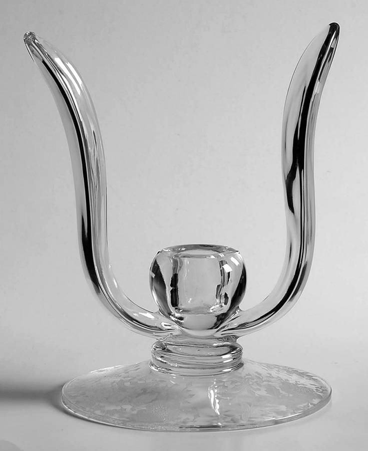 Wildflower Clear Leaf Shape Candleholder by Cambridge-1