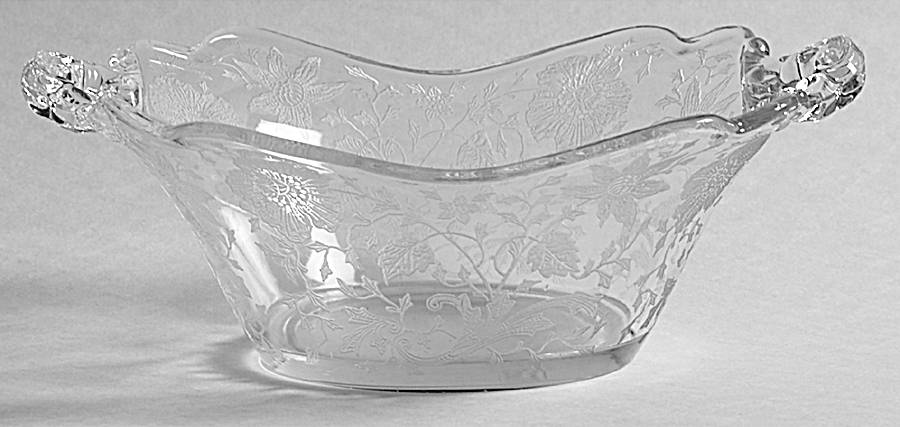 Wildflower Clear 3400/1181 Handled Bon Bon by Cambridge-1