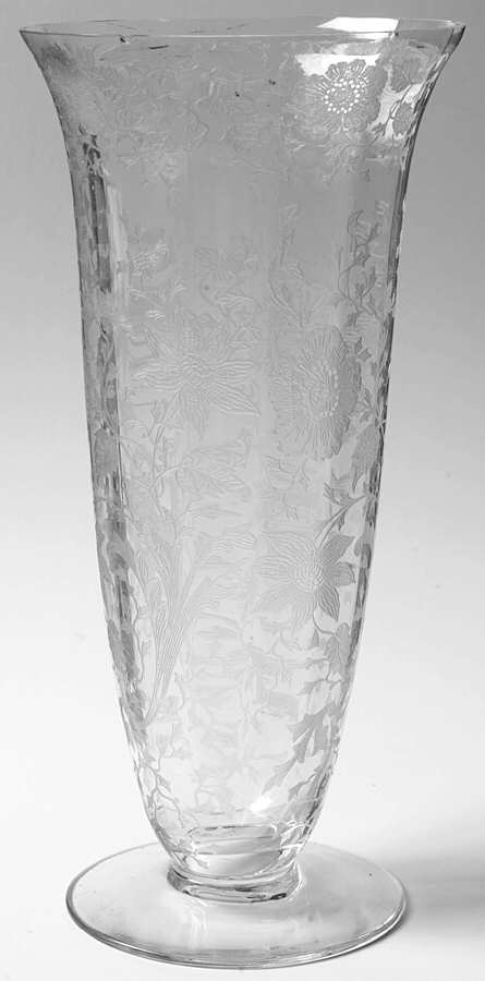 Wildflower Clear 11" Footed Vase by Cambridge-1
