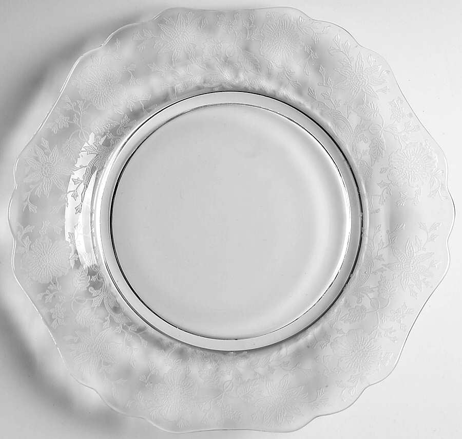 Wildflower Clear 7" Salad Plate (Shape 3400) by Cambridge-1