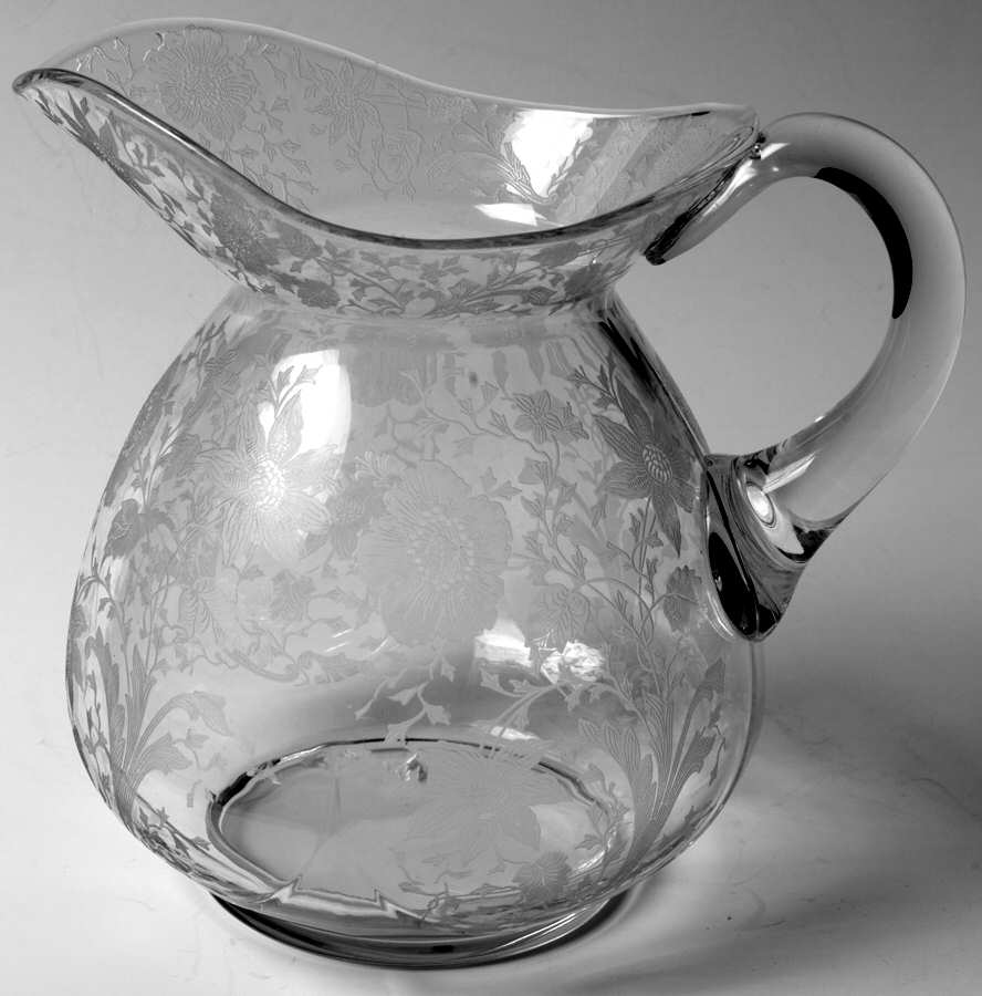 Wildflower Clear 80 Oz Doulton Pitcher with Modified Handle by Cambridge-1