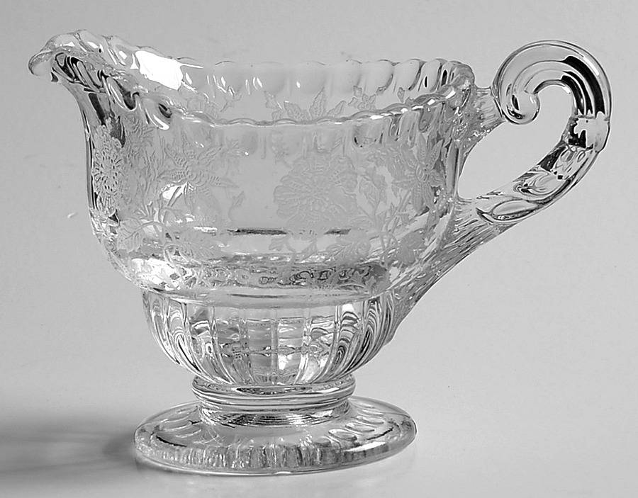 Wildflower Clear Individual Creamer (Shape 3500) by Cambridge-1