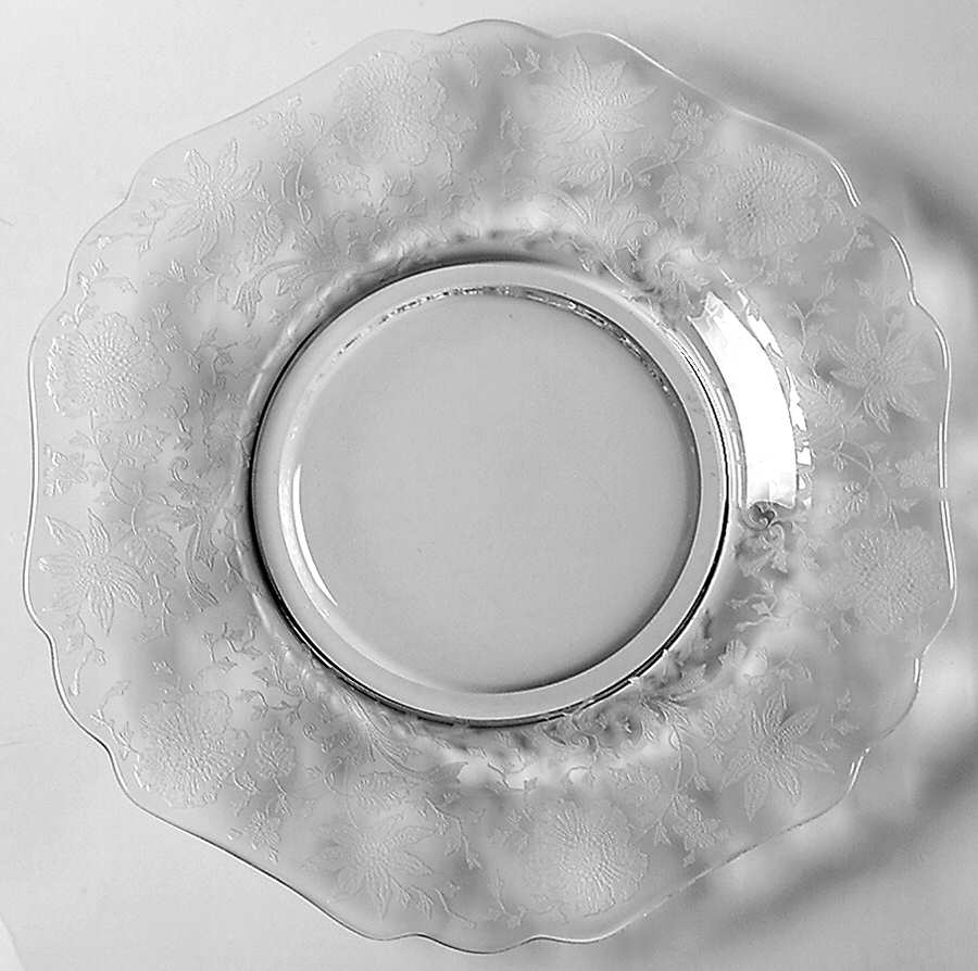 Wildflower Clear 8" Salad Plate (Shape 3400) by Cambridge-1