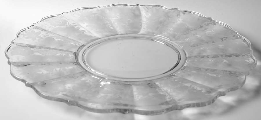 Wildflower Clear 14" Scalloped Edge Torte Plate by Cambridge-1