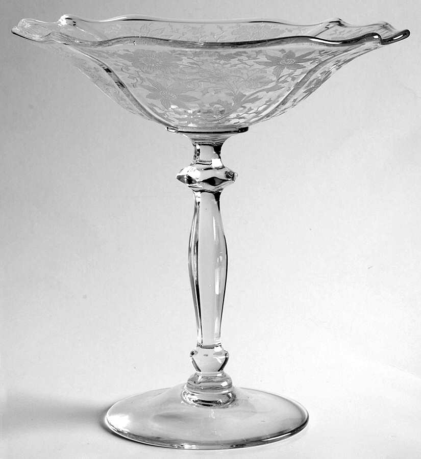 Wildflower Clear 3400 7" Height X 7" Width Tall Comport by Cambridge-1