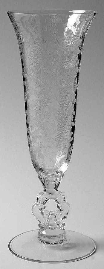 Wildflower Clear 9" Keyhole-Stem Footed Vase by Cambridge-1