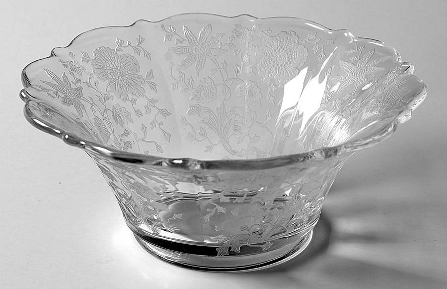 Wildflower Clear Mayonnaise Bowl, Bowl Only by Cambridge-1
