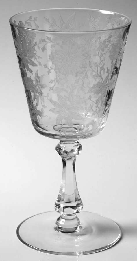 Wildflower Clear (Stem 3725) Water Goblet by Cambridge-1