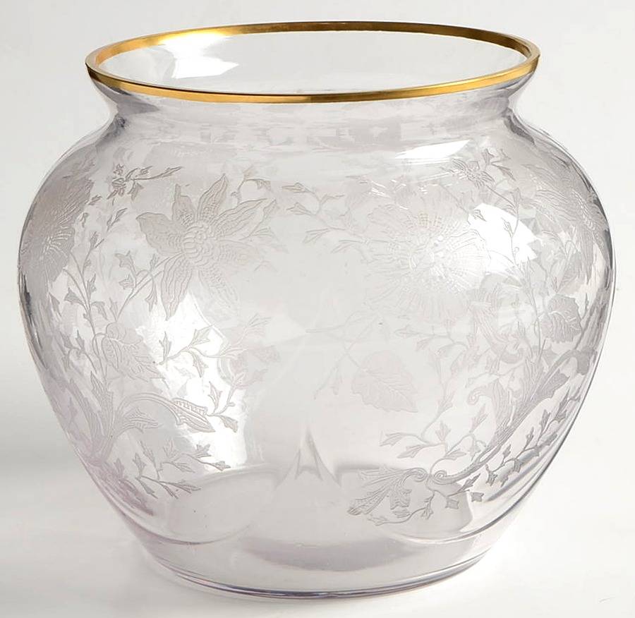 Wildflower Clear (Gold Trim, Stem 3121) 3400 5" Globe Vase by Cambridge-1