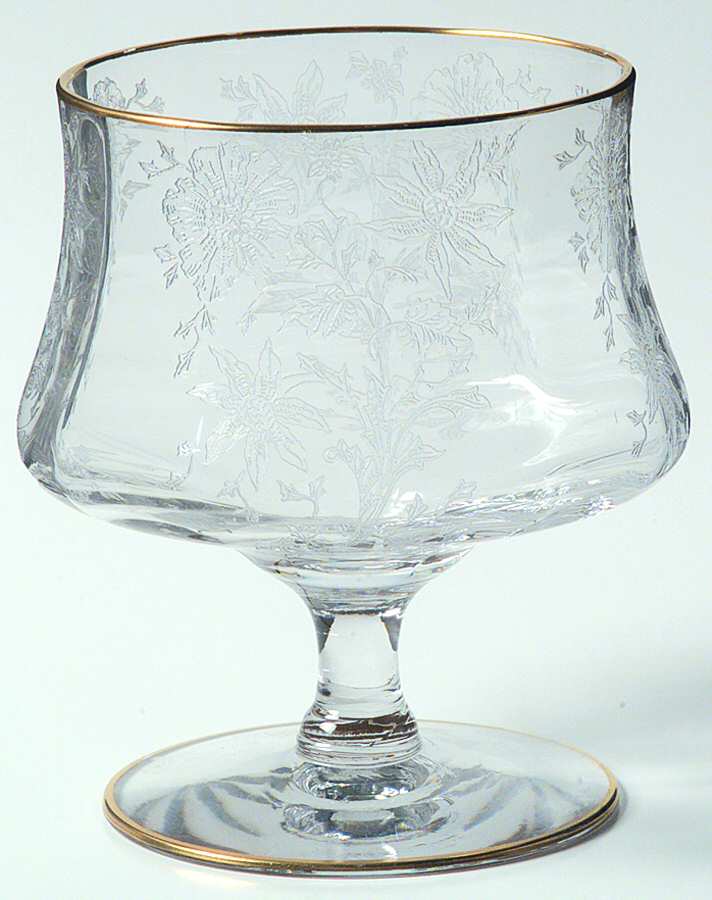 Wildflower Clear (Gold Trim, Stem 3121) Seafood Cocktail No Liner by Cambridge-1