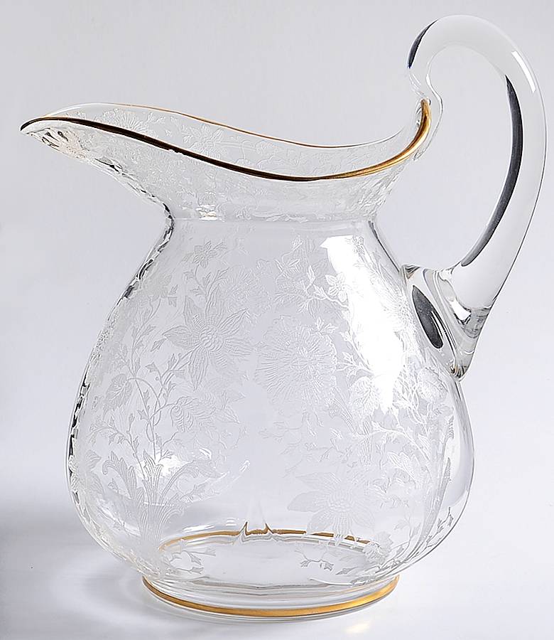 Wildflower Clear (Gold Trim, Stem 3121) 80 Oz Doulton Pitcher by Cambridge-1