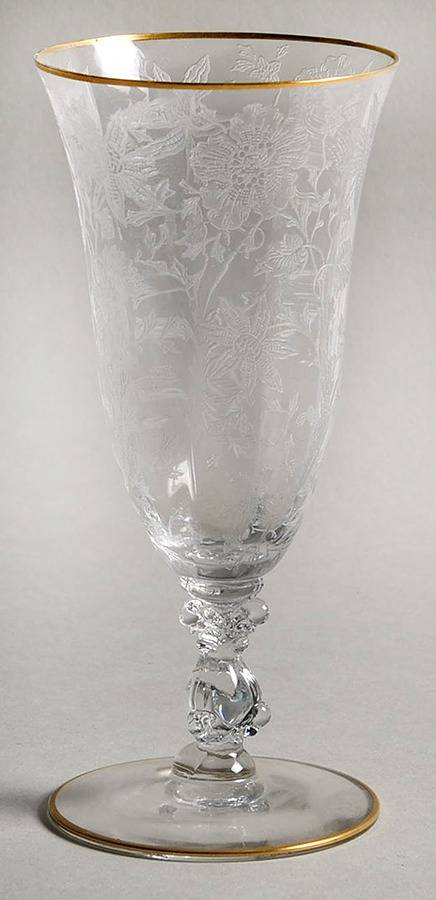 Wildflower Clear (Gold Trim, Stem 3121) Juice Glass by Cambridge-1