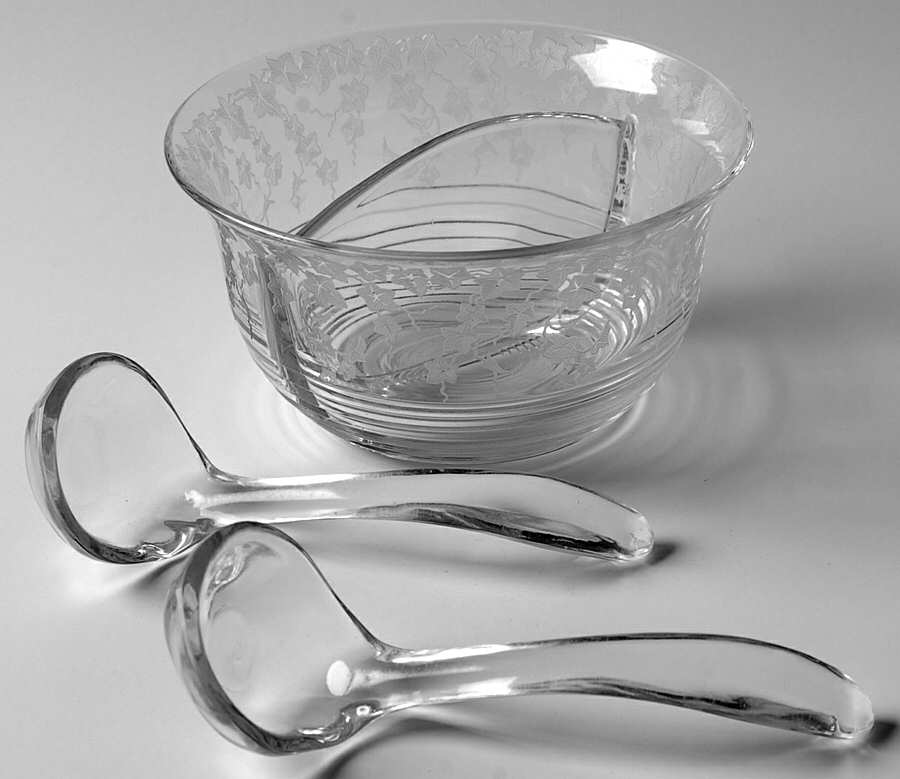 Ye Olde Ivy (3 Piece) Twin Salad Dressing Set (Bowl &2 Ladles) by Cambridge-1
