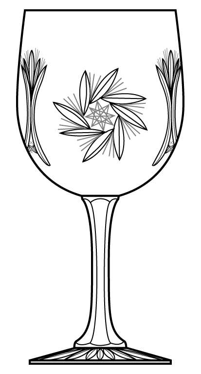 Monica Pinwheel Water Goblet by Crystal Clear Industries-1