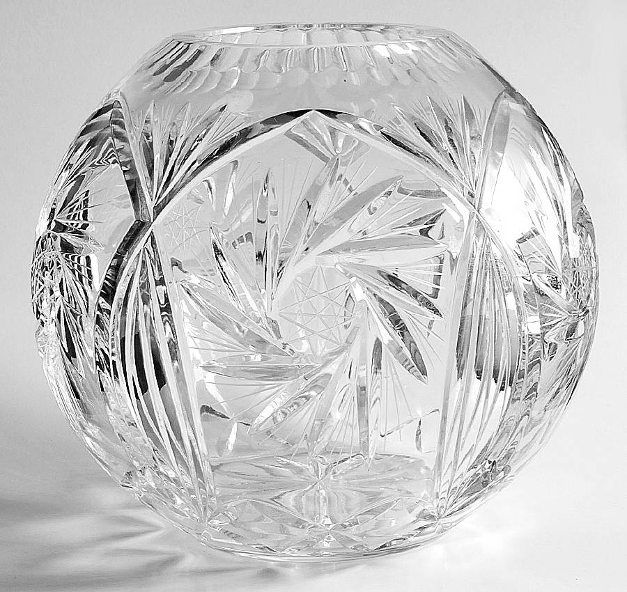 Monica Pinwheel 7" Rose Bowl by Crystal Clear Industries-1