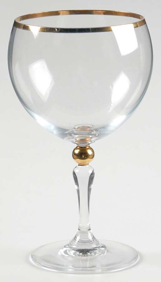 Sara Gold Water Goblet by Crystal Clear Industries-1