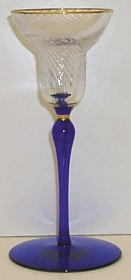 Azure Royal 7" Single Light Candlestick by Christian Dior-1