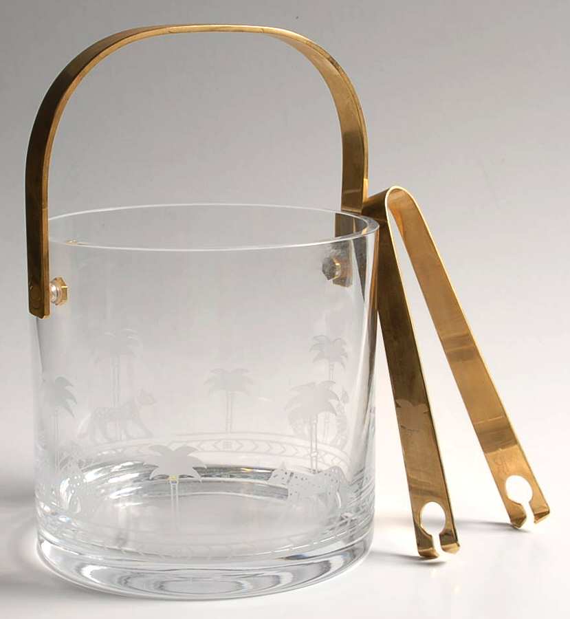 Casablanca Ice Bucket with Tongs by Christian Dior-1