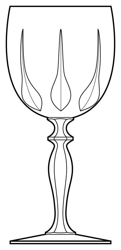 Bareges Water Goblet by Cristal de Sevres-1