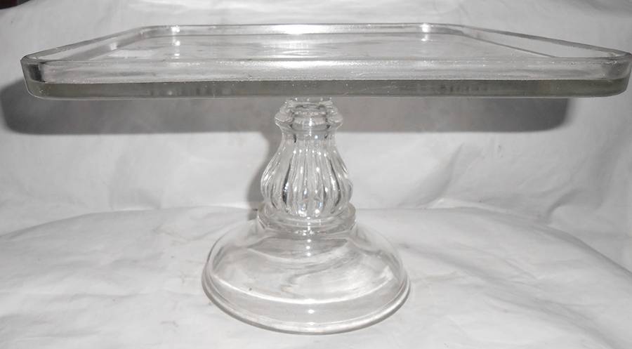 Ivy In The Snow Clear Square Cake Stand by Co-Operative Flint-1
