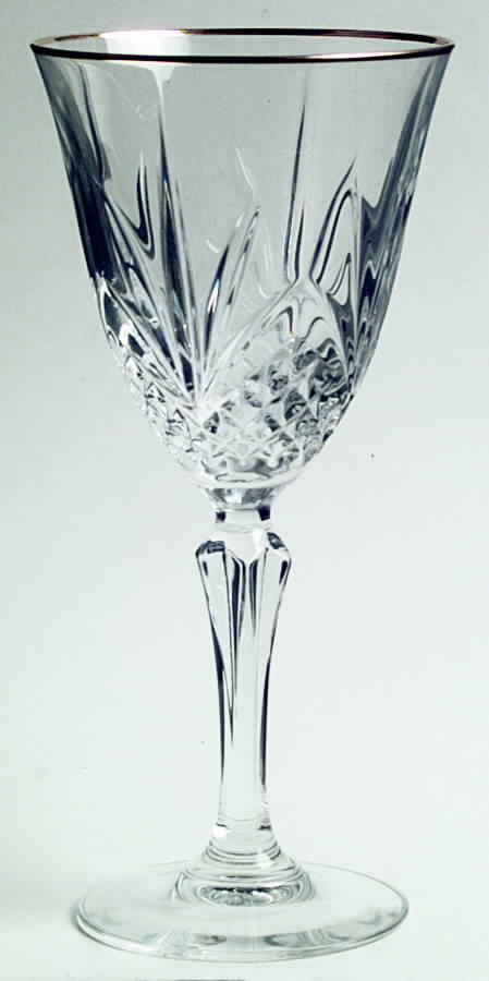 Salzburg Gold Water Goblet by Cristal de Flandre-1