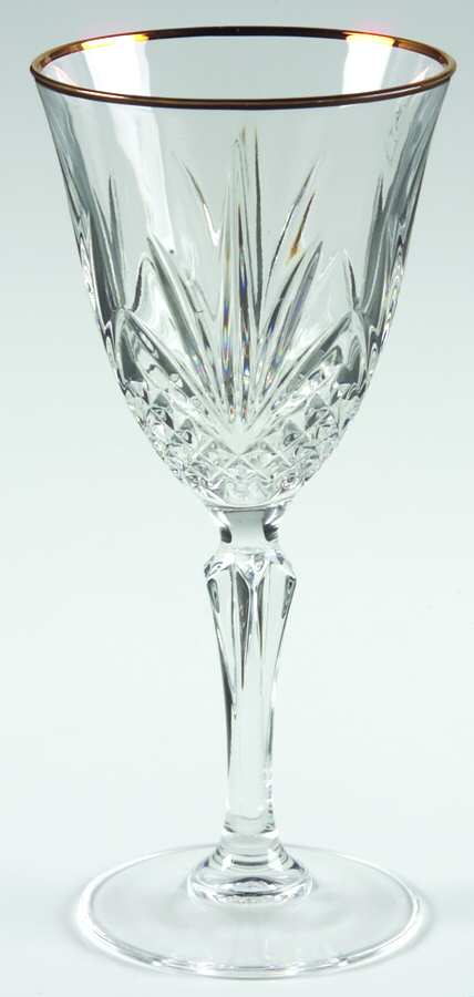 Salzburg Gold Wine Glass by Cristal de Flandre-1