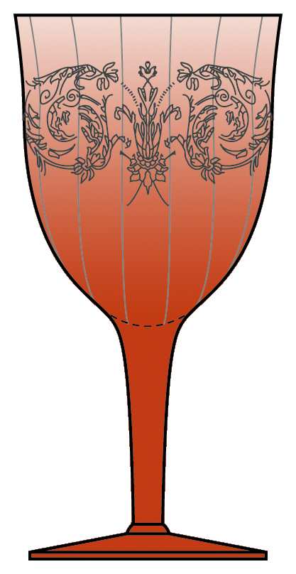 Balda Amber Water Goblet by Central Glass Works-1