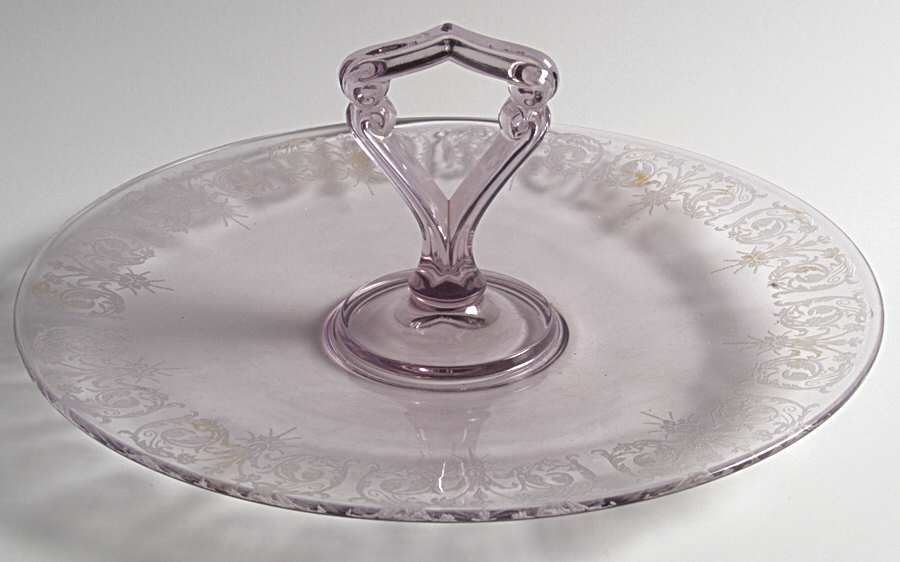 Balda Lavender Center Handle Tray by Central Glass Works-1
