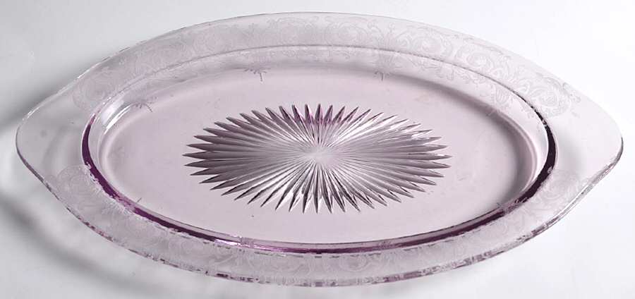 Balda Lavender 12" Oval Platter by Central Glass Works-1