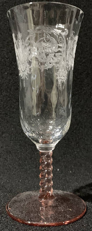 Balda Pink Fluted Champagne by Central Glass Works-1