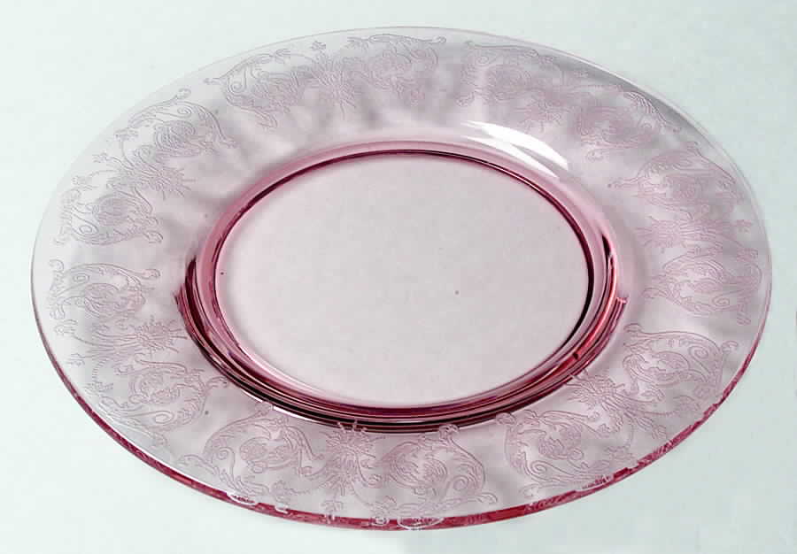 Balda Pink (Stem 1440) Luncheon Plate by Central Glass Works-1