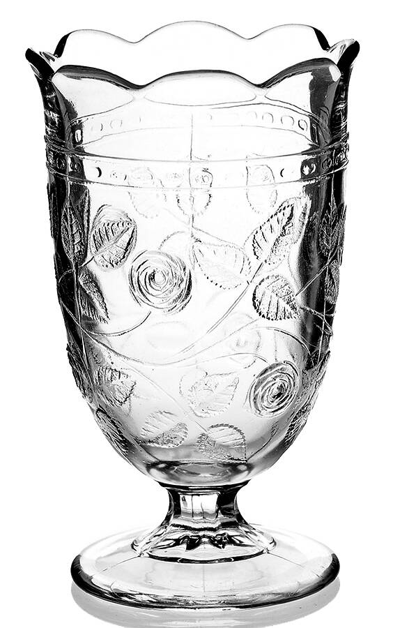 Cabbage Rose (Pattern) Open Spooner by Central Glass Works-1
