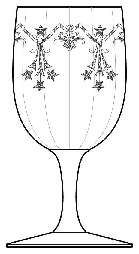 Greek Water Goblet by Central Glass Works-1