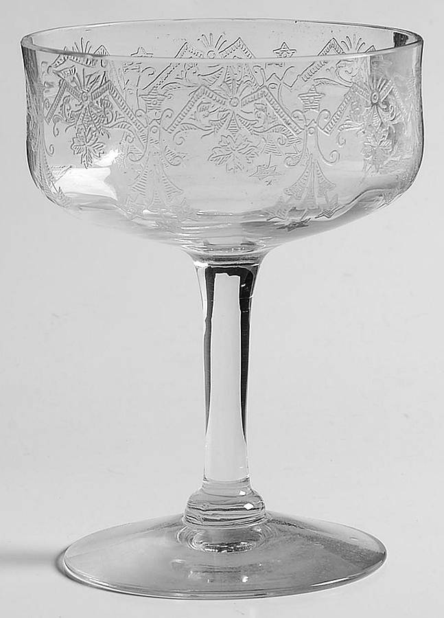 Greek Champagne/Tall Sherbet by Central Glass Works-1
