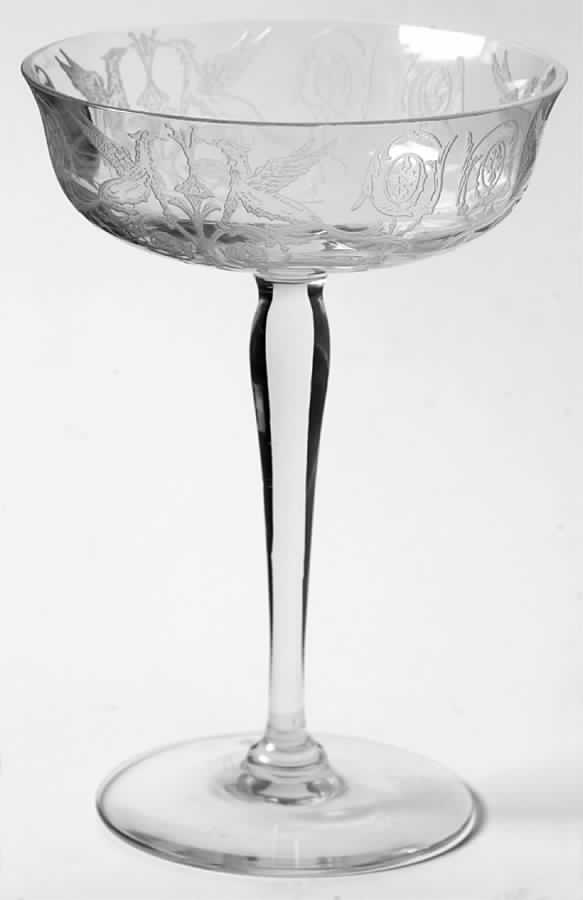 Harding Clear (Stem 780) Champagne/Tall Sherbet by Central Glass Works-1