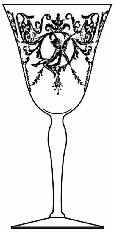 Morgan Clear (Stem 750) Water Goblet by Central Glass Works-1