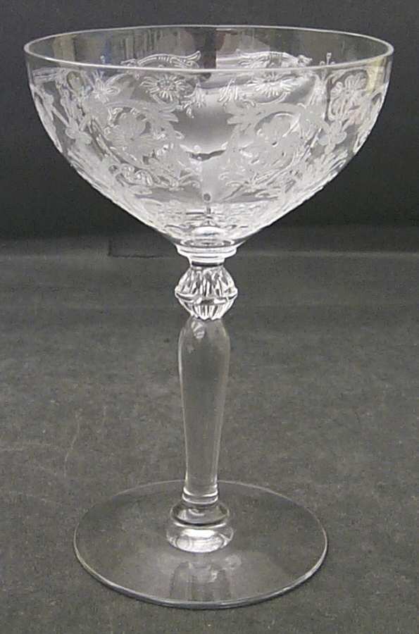 Veninga Clear (Stem 1447) Champagne/Tall Sherbet by Central Glass Works-1