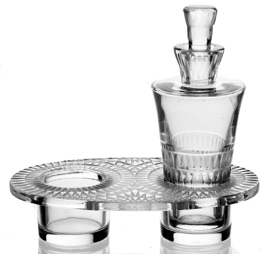 Bourgueil (3 Piece) Cruet Set-Stand by Lalique-1