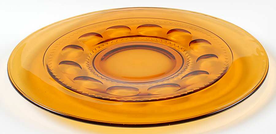 Color Crown Amber (Dark) Torte Plate by Colony-1