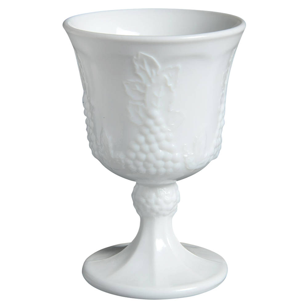 Harvest Milk Glass Water Goblet by Colony-1